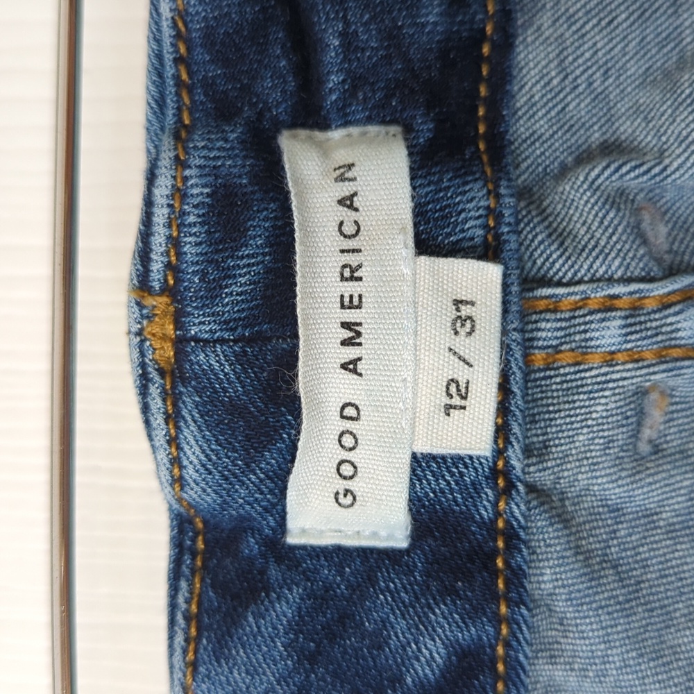 Good American Good Legs Dark Wash Mid Rise Ankle Cropped Skinny Jeans 12/31 - Picture 8 of 15